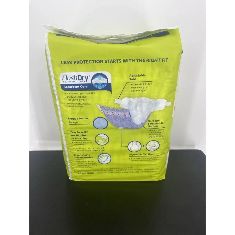 Hartz Comfitables Dog Diapers Disposable 10-30lb No Leaks! , Size M 32 Count